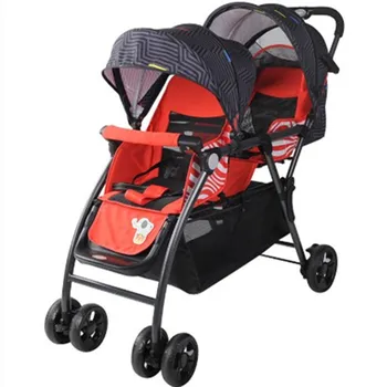 Twin baby strollers can be folded in front and back Folding double stroller Lightweight front and rear children can sit and lay
Twin baby strollers can be folded in front and back Folding double stroller Lightweight front and rear children can sit and lay