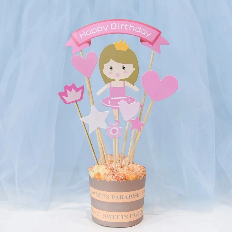 9pcs/Set Ballet Girl Princess Crown Star Heart Cupcake Topper Baby Shower Kids 1st Happy Birthday Cake Decoration Party Supplies
9pcs/Set Ballet Girl Princess Crown Star Heart Cupcake Topper Baby Shower Kids 1st Happy Birthday Cake Decoration Party Supplies