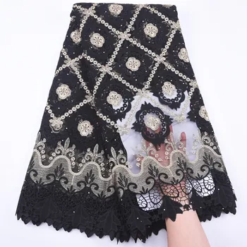 Black Milk Silk Lace embroidery 2020 French Tulle Lace Fabric African Cord Guipure Lace Fabric Swiss Voile Lace For Dress Party
Black Milk Silk Lace embroidery 2020 French Tulle Lace Fabric African Cord Guipure Lace Fabric Swiss Voile Lace For Dress Party