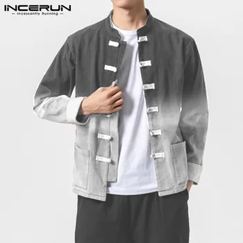 INCERUN Traditional Tang Suit Men Gradient Long Sleeve Collar Shirt Jackets Fashion Casual Joker Buckle Cotton Mens Blouse 2020
INCERUN Traditional Tang Suit Men Gradient Long Sleeve Collar Shirt Jackets Fashion Casual Joker Buckle Cotton Mens Blouse 2020