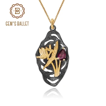 GEM'S BALLET Natural Rhodolite Garnet Gemstone 925 Sterling Silver Pendant Necklace For Women Handmade Dragonfly Lotus Jewelry
GEM'S BALLET Natural Rhodolite Garnet Gemstone 925 Sterling Silver Pendant Necklace For Women Handmade Dragonfly Lotus Jewelry