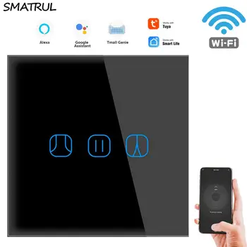 SMATRUL Tuya WiFi Touch APP Curtain Switch Blind Roller Shutter Electric motor Smart Life Wall glass Google Home Amazon Alexa
SMATRUL Tuya WiFi Touch APP Curtain Switch Blind Roller Shutter Electric motor Smart Life Wall glass Google Home Amazon Alexa