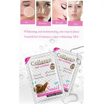 10Pcs Snail Collagen Face Mask Skin Moisturizing Anti-aging Whitening Skin Care Q1QD
10Pcs Snail Collagen Face Mask Skin Moisturizing Anti-aging Whitening Skin Care Q1QD