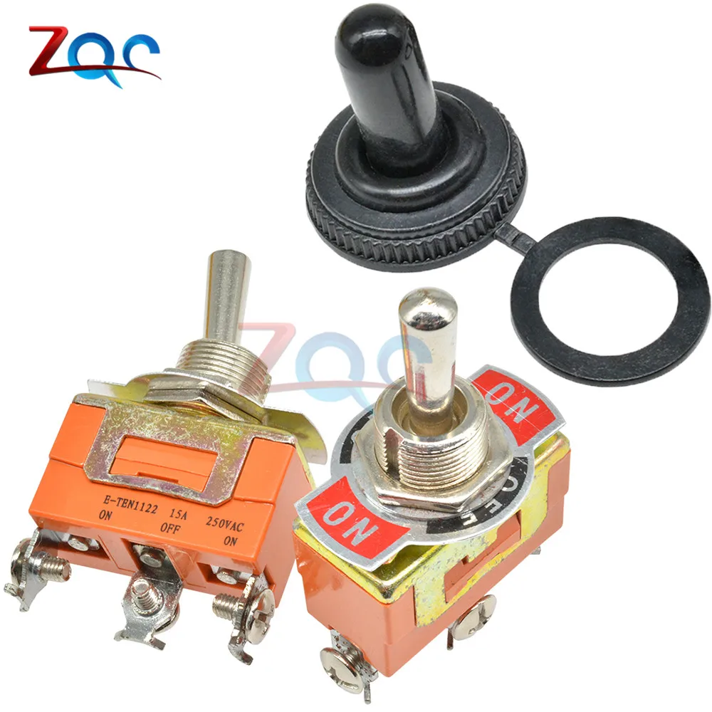 Mini Auto Toggle Switch AC 250V 15A 3 Pin DPDT ON-OFF-ON 3 Position E-TEN1122 Copper contact Waterproof Cap Orange
Mini Auto Toggle Switch AC 250V 15A 3 Pin DPDT ON-OFF-ON 3 Position E-TEN1122 Copper contact Waterproof Cap Orange
