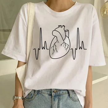 2020 Harajuku Ullzang Medical ECG Printed T shirt Women New Summer Tshirt Fashion Tops Tee Female Clothing
2020 Harajuku Ullzang Medical ECG Printed T shirt Women New Summer Tshirt Fashion Tops Tee Female Clothing