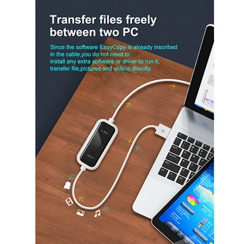 USB 2.0 Laptop LED Display Charging Sync High Speed Link Data Cable Copy Direct Notebook PC To PC File Transfer Bridge
USB 2.0 Laptop LED Display Charging Sync High Speed Link Data Cable Copy Direct Notebook PC To PC File Transfer Bridge