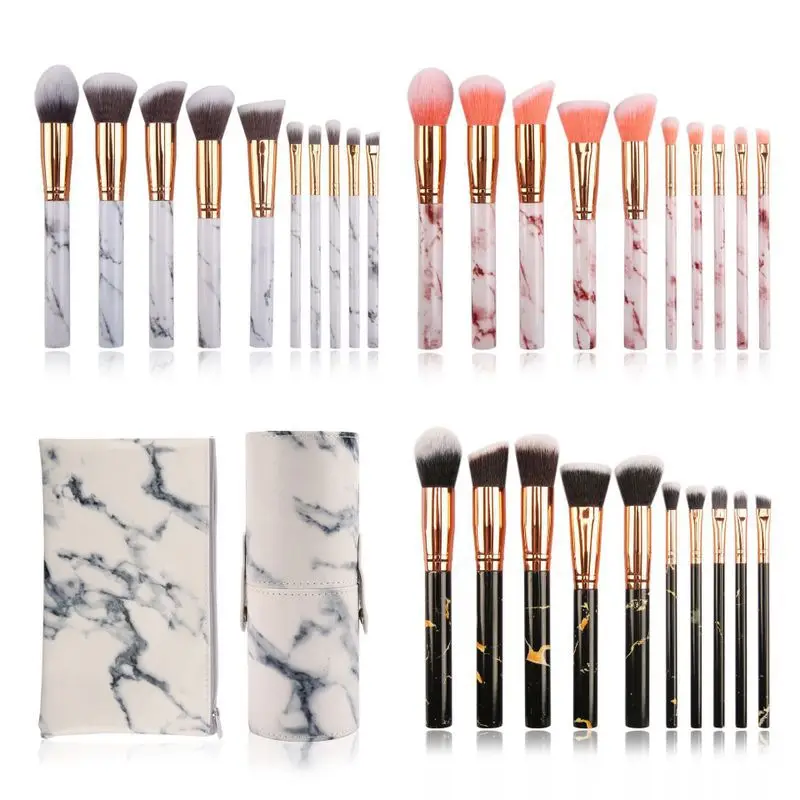 10pcs Marble Pattern Makeup Brushes Professional Cosmetics Tool Plastic Handle Brow/Lip/Blush/Foundation Brush Beauty Brush Bag
10pcs Marble Pattern Makeup Brushes Professional Cosmetics Tool Plastic Handle Brow/Lip/Blush/Foundation Brush Beauty Brush Bag