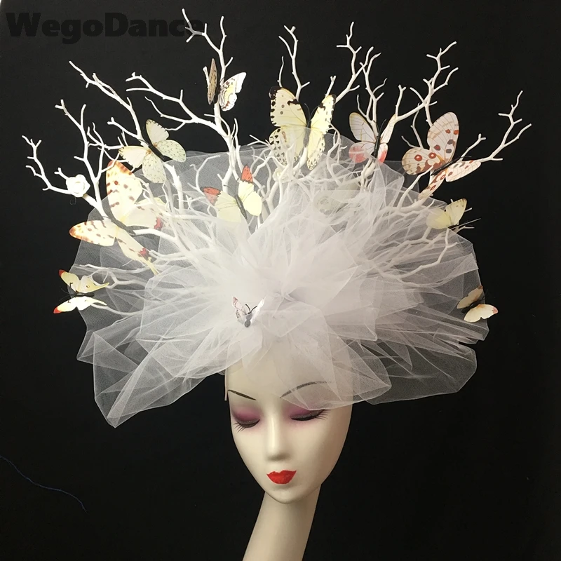 

Wedding Photo Bride Headwear Butterfly Branches Type Hairband Movie Stage Performance Dress Model Catwalk Head Props