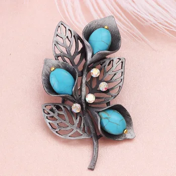 FARLENA Jewelry Vintage Natural Stone Leaf Brooches for Women High Agate Malachite boutonniere Brooch
FARLENA Jewelry Vintage Natural Stone Leaf Brooches for Women High Agate Malachite boutonniere Brooch