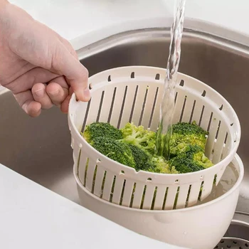 J&J Multifunctional Drain Dasin Kitchen Filter Impurities Plate Three-tier Design Rotatable Cutting Fruit Vegetables
J&J Multifunctional Drain Dasin Kitchen Filter Impurities Plate Three-tier Design Rotatable Cutting Fruit Vegetables