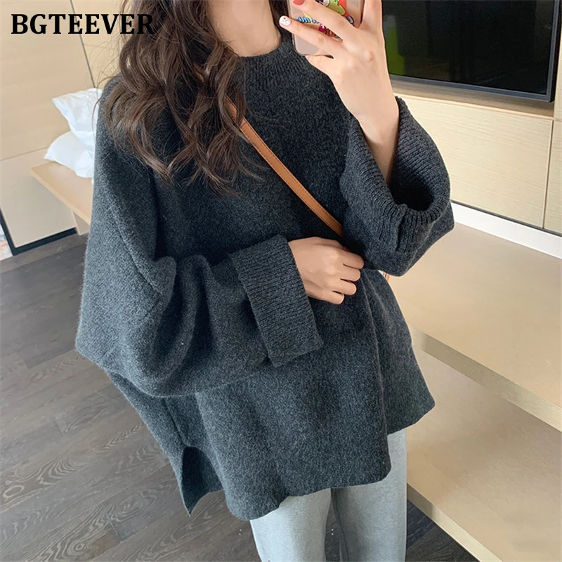BGTEEVER Stylish Oversized Women Sweaters Solid O-neck Female Knitting Pullovers Solid Winter Tops Jumpers Femme 2019 pull femme
BGTEEVER Stylish Oversized Women Sweaters Solid O-neck Female Knitting Pullovers Solid Winter Tops Jumpers Femme 2019 pull femme