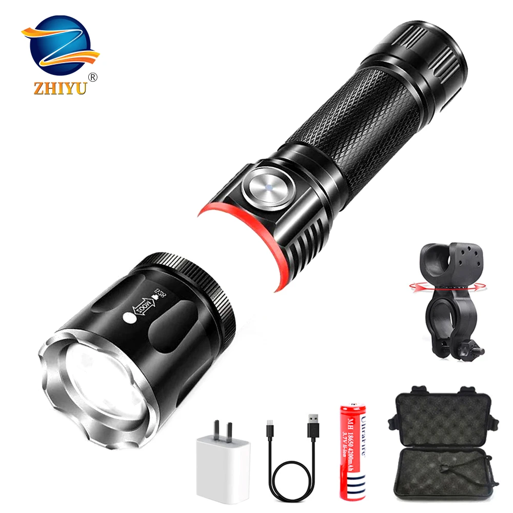 ZHIYU USB Rechargeable Led Flashlight Torch Magnetic Super Bright Work Torch 2000LM with COB Light 4 Modes Torches camping light
ZHIYU USB Rechargeable Led Flashlight Torch Magnetic Super Bright Work Torch 2000LM with COB Light 4 Modes Torches camping light