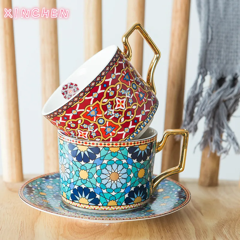XINCHEN Moroccan Light Luxury Ceramic European Style Small Luxury Coffee Cup and Saucer Set Home Afternoon Tea
XINCHEN Moroccan Light Luxury Ceramic European Style Small Luxury Coffee Cup and Saucer Set Home Afternoon Tea