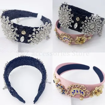 Baroque Ladies Luxury Jewelry Wide Headband Mesh Lace Sequins Hair Hoop Faux Crystal Rhinestone Metal Floral Bandana
Baroque Ladies Luxury Jewelry Wide Headband Mesh Lace Sequins Hair Hoop Faux Crystal Rhinestone Metal Floral Bandana
