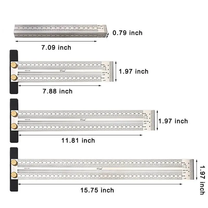 High Precision Scale Ruler T-type Hole Ruler Stainless Woodworking Scribe Drawing Mark Line Gauge Carpenter DIY Measuring Tool
High Precision Scale Ruler T-type Hole Ruler Stainless Woodworking Scribe Drawing Mark Line Gauge Carpenter DIY Measuring Tool