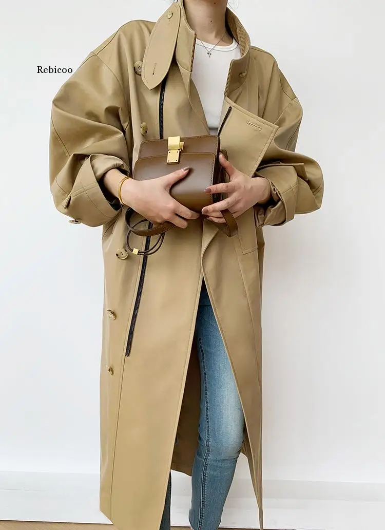 Women Autumn and Winter Turn Spliced Kahki Color Single Breasted Wide Loose Short Jacket and Female Fashion Coat
Women Autumn and Winter Turn Spliced Kahki Color Single Breasted Wide Loose Short Jacket and Female Fashion Coat