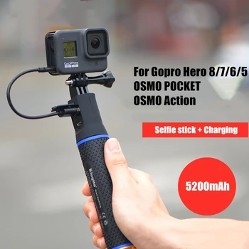Selfie Stick Handheld Monopod Tripod for GoPro max hero 8 7 6 5 4 3 OSMO POCKET Action for YI SJ4000 Sony 5200mAh Recharge
Selfie Stick Handheld Monopod Tripod for GoPro max hero 8 7 6 5 4 3 OSMO POCKET Action for YI SJ4000 Sony 5200mAh Recharge