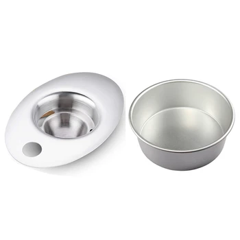 1Pcs Egg Separator, Upgrade Egg Yolk White Separator & 4Pcs Cake Pan Aluminum Alloy Round Baking Pans Cake Pans
1Pcs Egg Separator, Upgrade Egg Yolk White Separator & 4Pcs Cake Pan Aluminum Alloy Round Baking Pans Cake Pans