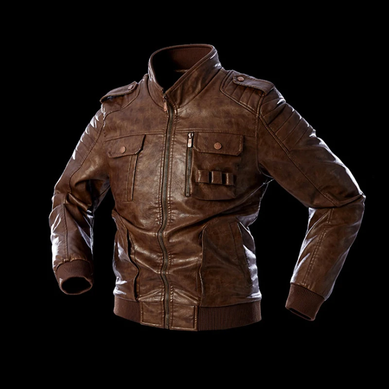 New Motor Biker Leather Jacket Men High quality Star PU Coats Fashion Multi Pockets 3D Men Leather Jackets Coats
New Motor Biker Leather Jacket Men High quality Star PU Coats Fashion Multi Pockets 3D Men Leather Jackets Coats