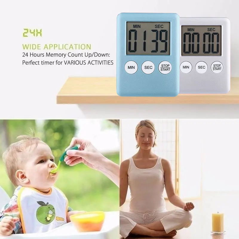 Kitchen Electronic Timer LED Digital Learning Restaurant Home Cooking Timer Convenient Pizza Magnetic Coutdown Alarm Clock Yoga
Kitchen Electronic Timer LED Digital Learning Restaurant Home Cooking Timer Convenient Pizza Magnetic Coutdown Alarm Clock Yoga