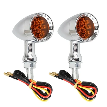 NEW-2Pcs Universal Amber Chrome Motorcycle LED Turn Signal Light Brake Running Tail Light
NEW-2Pcs Universal Amber Chrome Motorcycle LED Turn Signal Light Brake Running Tail Light
