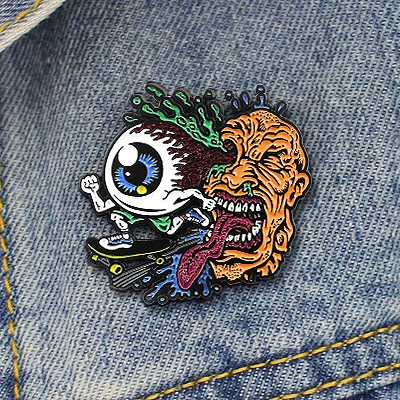 Skateboard Villain With Exaggerated Eyes Muscle Man And Long-tongued Ghost-Faced Monster Creative Personality Brooches Gifts
Skateboard Villain With Exaggerated Eyes Muscle Man And Long-tongued Ghost-Faced Monster Creative Personality Brooches Gifts