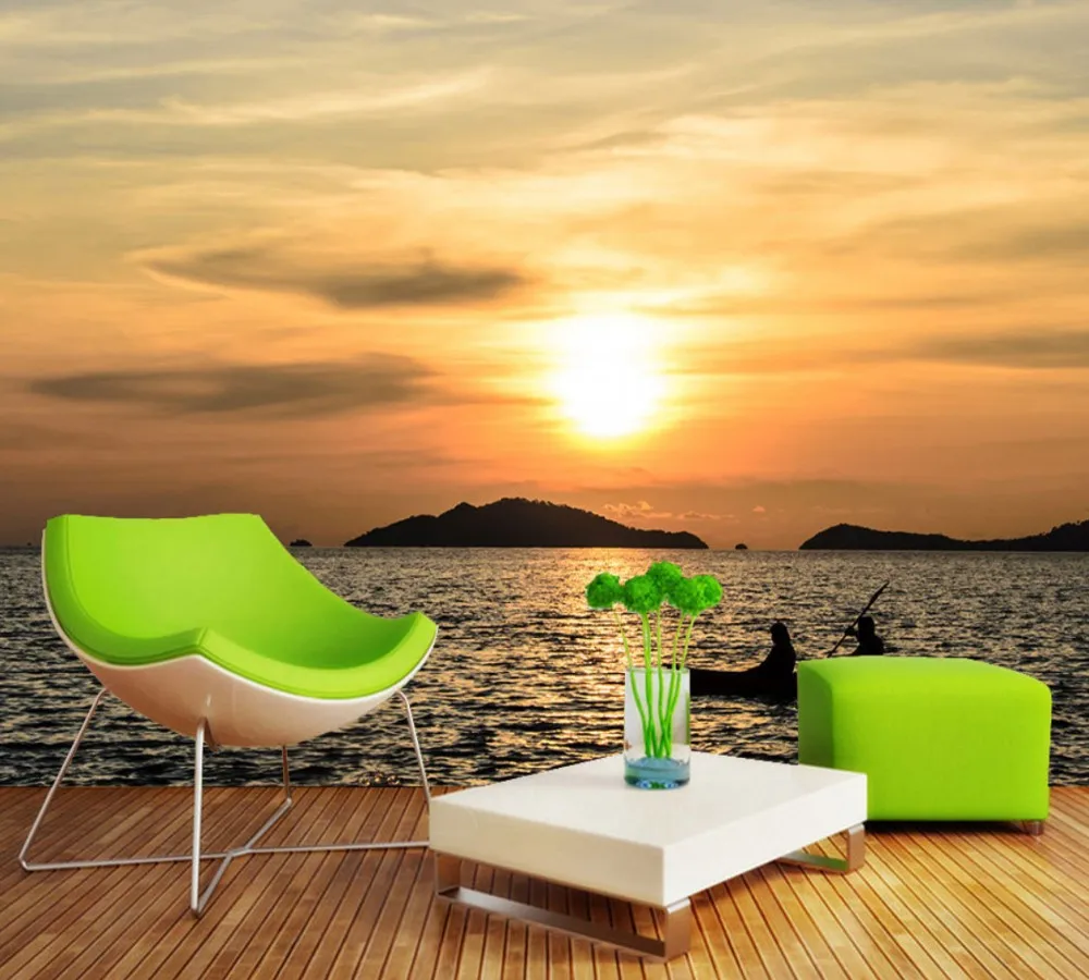 Drop Shipping Custom 3d Mural Romantic Warm Seaside Scenery TV Background Wall Sunset Seascape Living Room Wallpaper Photo
Drop Shipping Custom 3d Mural Romantic Warm Seaside Scenery TV Background Wall Sunset Seascape Living Room Wallpaper Photo