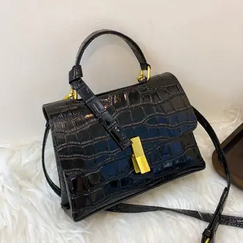 Crocodile pattern Square Tote bag 2020 New High-quality Patent Leather Women's Designer Handbag Vintage Shoulder Messenger Bag
Crocodile pattern Square Tote bag 2020 New High-quality Patent Leather Women's Designer Handbag Vintage Shoulder Messenger Bag