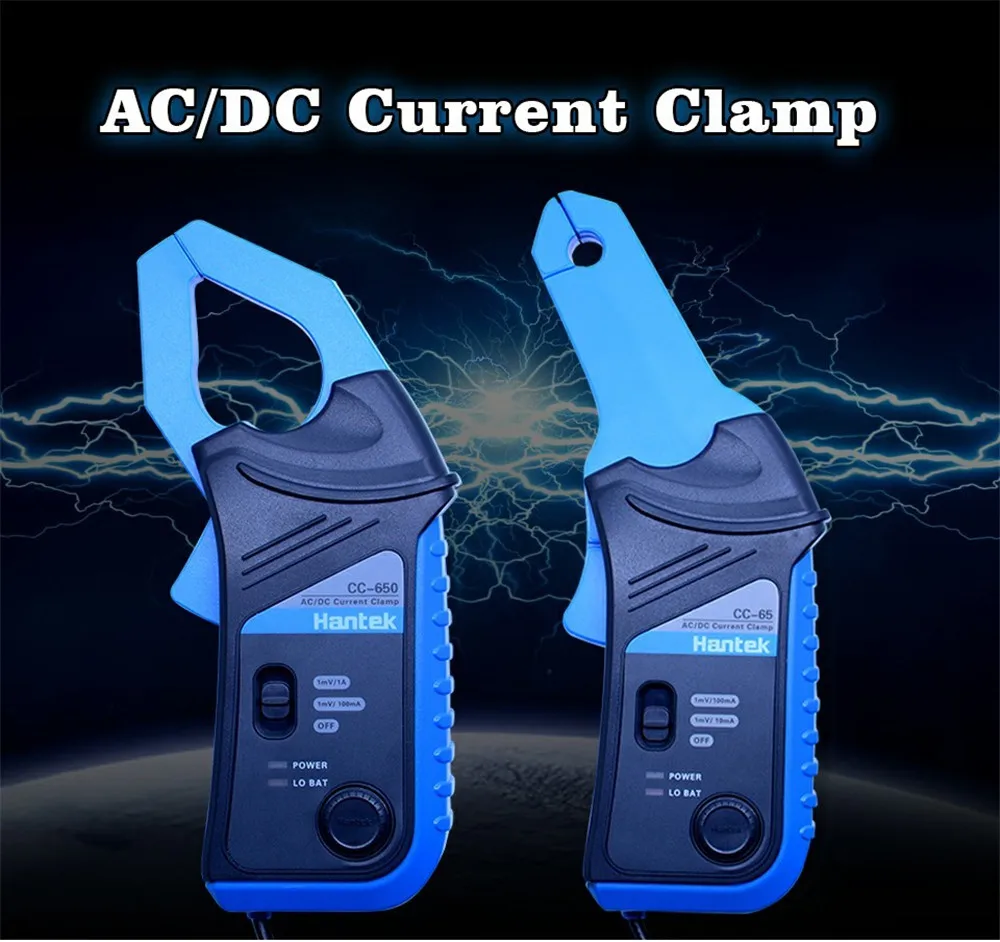 Hantek oscilloscope AC/DC Current Clamp probe CC-65 CC-650 20KHz/400Hz Bandwidth 1mV/10mA 65A/650A with BNC plug new 
Hantek oscilloscope AC/DC Current Clamp probe CC-65 CC-650 20KHz/400Hz Bandwidth 1mV/10mA 65A/650A with BNC plug new