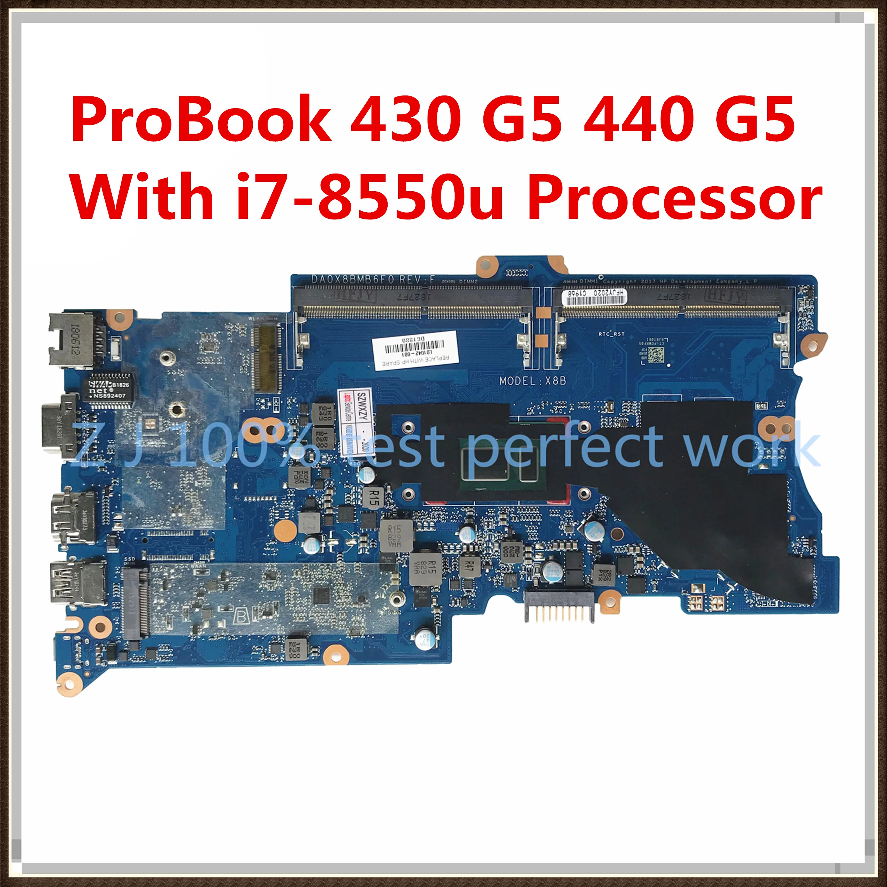 For HP ProBook 430 G5 440 Laptop Motherboard With i7-8550u L01042-601 L01042-001 DA0X8BMB6F0 DDR4 MB 100% Tested Fast Ship | Компьютеры и