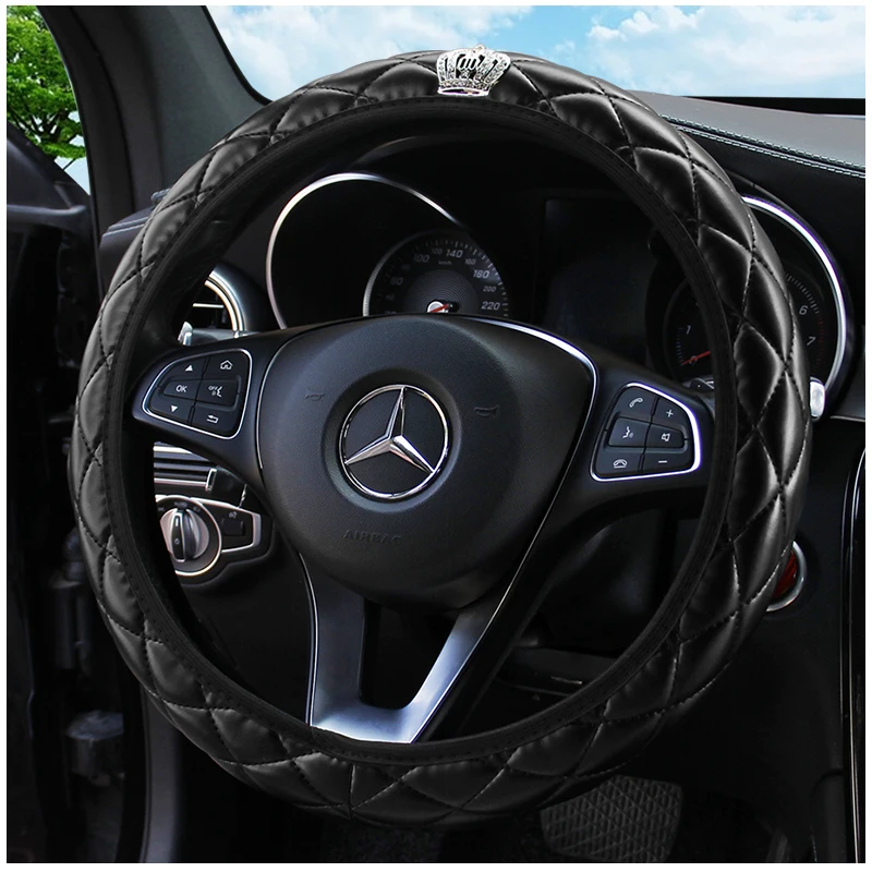 KKYSYELVA Leather Four Seasons available without inner winding steering wheel cover suitable for 38CM size steering wheel cove
KKYSYELVA Leather Four Seasons available without inner winding steering wheel cover suitable for 38CM size steering wheel cove
