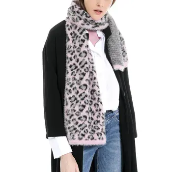 155x26cm Womens Winter Warm Thicken Plush Pashmina Scarf Contrast Color Leopard Printed Soft Windproof Neck Cover Wraps C6UD
155x26cm Womens Winter Warm Thicken Plush Pashmina Scarf Contrast Color Leopard Printed Soft Windproof Neck Cover Wraps C6UD