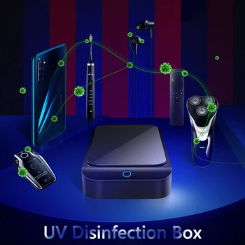 X2 UV Phone Sterilizer Box Mask Jewelry Phone Toothbrush Watch Cleaner Personal Sanitizer Disinfector Onebutton UV Sterilization
X2 UV Phone Sterilizer Box Mask Jewelry Phone Toothbrush Watch Cleaner Personal Sanitizer Disinfector Onebutton UV Sterilization
