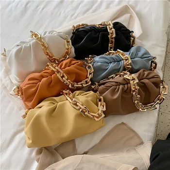 New Pleated Cloud Women Shoulder Bag Gold Chain Luxury Design Handbag 2020 Retro Tote Fashion Pouch Clutches Female Purses
New Pleated Cloud Women Shoulder Bag Gold Chain Luxury Design Handbag 2020 Retro Tote Fashion Pouch Clutches Female Purses