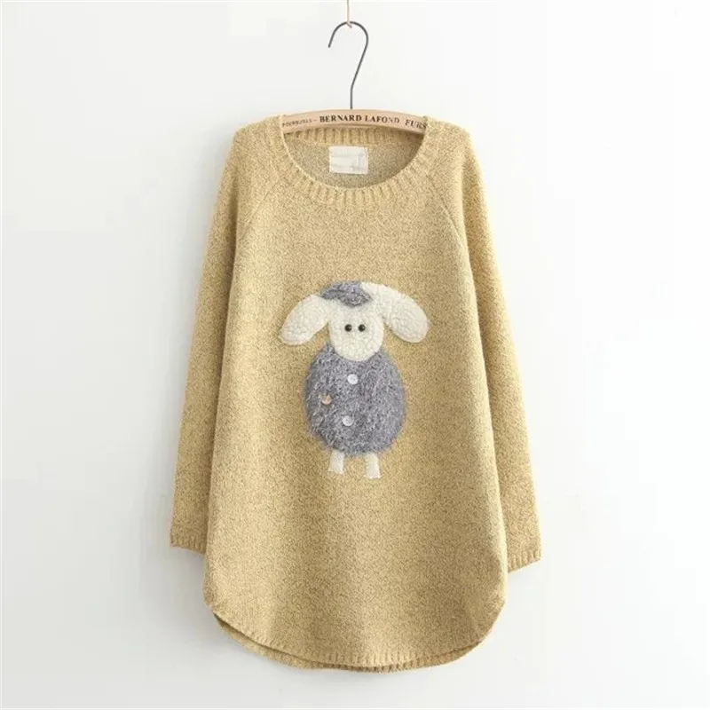 2019 New autumn winter female cartoon sheep Cute pattern long sleeves o-neck knitted pullover high quality women sweater
2019 New autumn winter female cartoon sheep Cute pattern long sleeves o-neck knitted pullover high quality women sweater