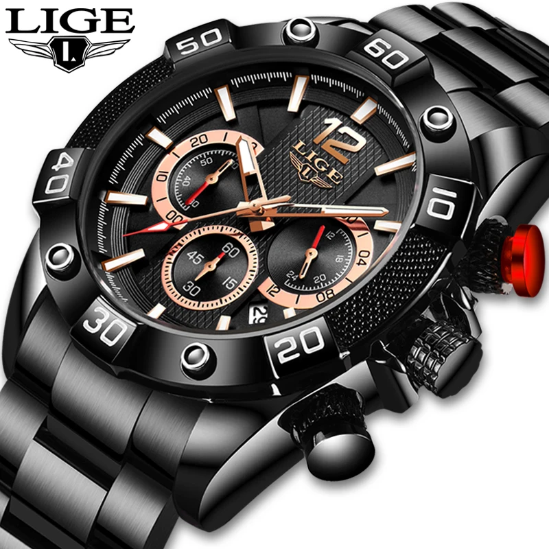 Relogio Masculino 2020LIGE Sport Watch Men Aircraft Pointer Calendar Male Clock Full Steel Waterproof Quartz Watch With Box Pack
Relogio Masculino 2020LIGE Sport Watch Men Aircraft Pointer Calendar Male Clock Full Steel Waterproof Quartz Watch With Box Pack