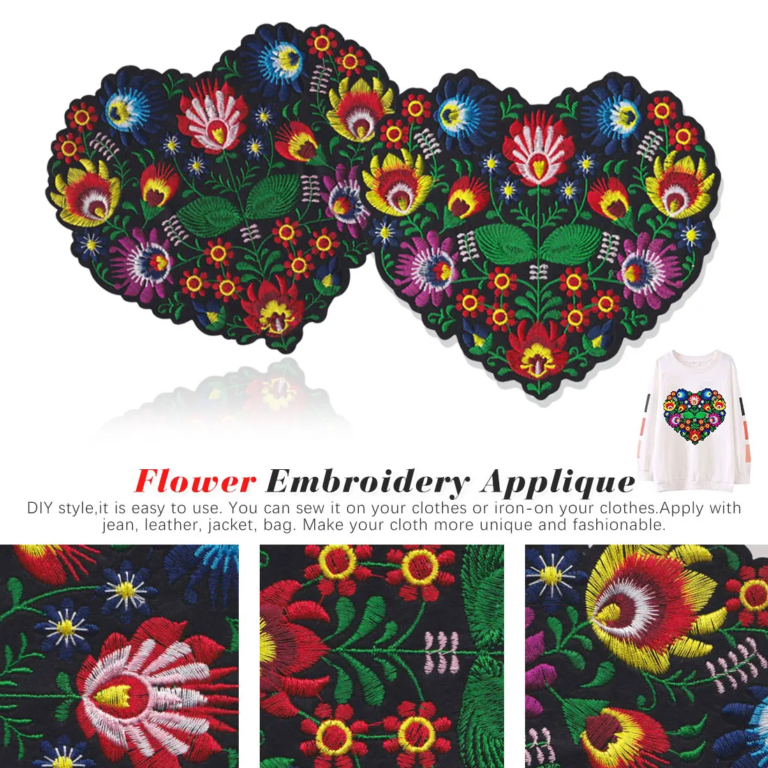 Flower Embroidery Applique Patches Clothing Iron On Patch For DIY Clothes Jackets Sewing Craft
Flower Embroidery Applique Patches Clothing Iron On Patch For DIY Clothes Jackets Sewing Craft