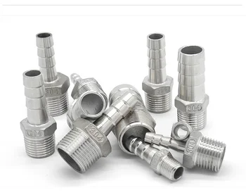 Stainless Steel Male BSP 1/8" 1/2" 1/4" 3/4" Thread Pipe Fitting Barb Hose Tail Connector 6mm to 25mm Tools Accessory
Stainless Steel Male BSP 1/8" 1/2" 1/4" 3/4" Thread Pipe Fitting Barb Hose Tail Connector 6mm to 25mm Tools Accessory