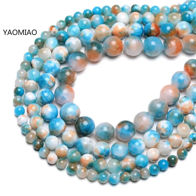Colorful Blue yellow Persian jade Round Stone Beads for Jewelry Making 15'' Strand DIY Bracelet 6mm 8mm 10mm 12mm
Colorful Blue yellow Persian jade Round Stone Beads for Jewelry Making 15'' Strand DIY Bracelet 6mm 8mm 10mm 12mm
