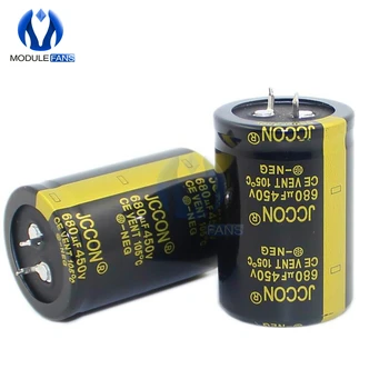 Aluminum Electrolytic Capacitor 450V 680uF High Frequency Low ESR 450V680uF 33*50mm Through Hole Capacitor Black Gold
Aluminum Electrolytic Capacitor 450V 680uF High Frequency Low ESR 450V680uF 33*50mm Through Hole Capacitor Black Gold