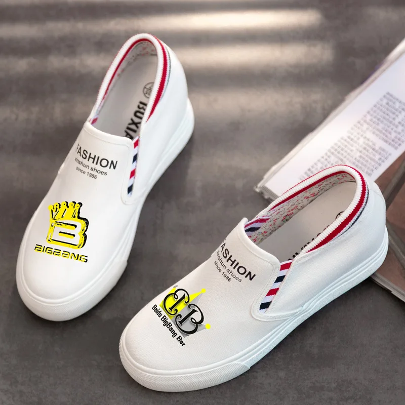 T-wz Women's Elevator Platform Thick Bottomed Elastic Love Canvas Shoes Bigbang Printed Blank Lazy Shoes
T-wz Women's Elevator Platform Thick Bottomed Elastic Love Canvas Shoes Bigbang Printed Blank Lazy Shoes