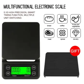 Multifunction Coffee Weighing 0.1g Drip Coffee Scale With Timer Portable USB Electronic Digital Kitchen Scale Kitchen Gadgets
Multifunction Coffee Weighing 0.1g Drip Coffee Scale With Timer Portable USB Electronic Digital Kitchen Scale Kitchen Gadgets