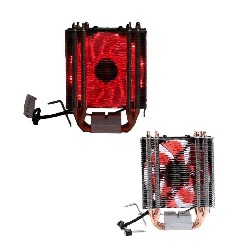 

CPU Cooler Fan 4 Heatpipe 130W Red CPU Cooler 3-Pin Fan Heatsink For Intel LGA2011 AMD AM2 754 dropshipping
