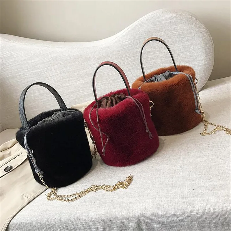 Women Handbag Shoulder Bags 2019 New Fashion Casual Wild Chain Plush Crossbody Tote Pumping Bucket Bag
Women Handbag Shoulder Bags 2019 New Fashion Casual Wild Chain Plush Crossbody Tote Pumping Bucket Bag