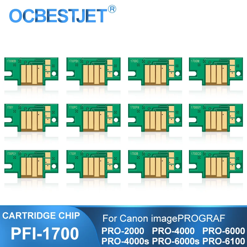 

PFI-1700 PFI1700 1700 Permanent Cartridge Chip For Canon PRO-2000 PRO-2100 PRO-4000 PRO-4000S PRO-6000 PRO-6100 Chips