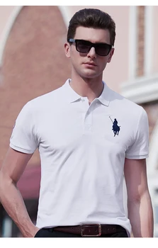hombre Men Short sleeve horse polo Shirt camisa embroidered fashion sports high quality polo shirt masculine homme Solid
hombre Men Short sleeve horse polo Shirt camisa embroidered fashion sports high quality polo shirt masculine homme Solid