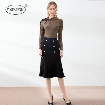 2020spring new package hip fishtail skirt high waist slim double-breasted side pull temperament skirt faldas spodnica midi skirt
2020spring new package hip fishtail skirt high waist slim double-breasted side pull temperament skirt faldas spodnica midi skirt