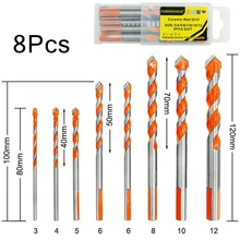 8pcs 3-12mm Carbide Triangle Drill Bit Multifunctional Twist Drill Bits For Drlling Bricks Tiles Wood Power Tool Accessories
8pcs 3-12mm Carbide Triangle Drill Bit Multifunctional Twist Drill Bits For Drlling Bricks Tiles Wood Power Tool Accessories