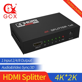 HDMI Splitter HDCP 4K 1x2 1 in 2 out Power Signal Amplifier 1080P 3D 1x4 Audio Spliter HDMI Converter 1x8 HDMI Adapter
HDMI Splitter HDCP 4K 1x2 1 in 2 out Power Signal Amplifier 1080P 3D 1x4 Audio Spliter HDMI Converter 1x8 HDMI Adapter