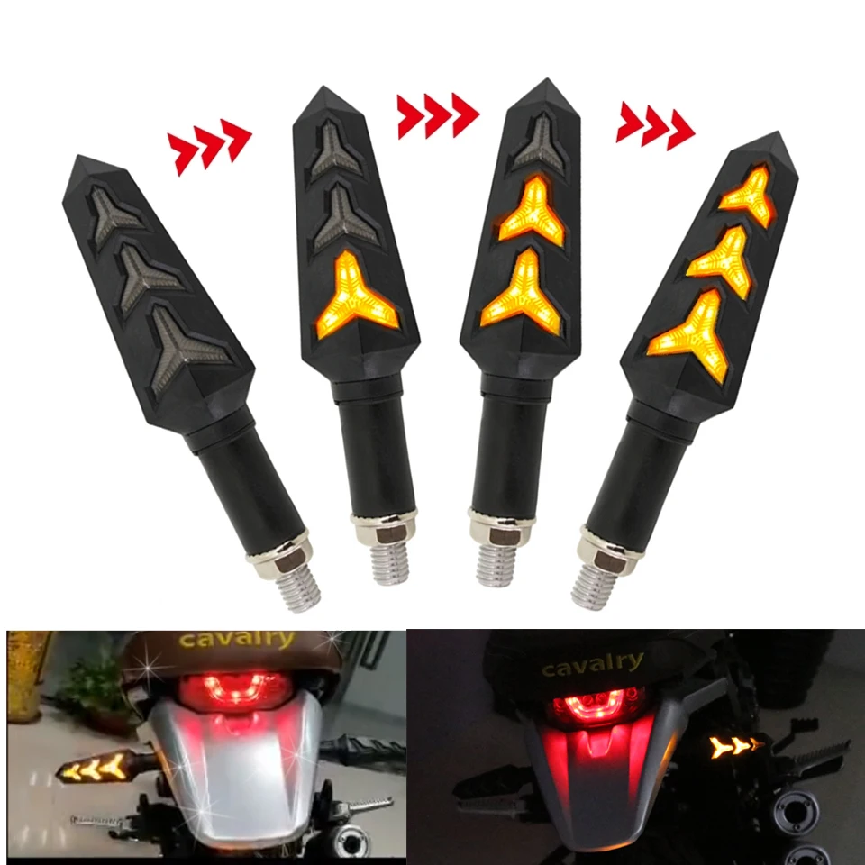 2X Fishbone Shape Flowing Motorcycle Led Turn Signal Light Flicker Indicators Blinker Flexible Bendable Amber Lamp 12v
2X Fishbone Shape Flowing Motorcycle Led Turn Signal Light Flicker Indicators Blinker Flexible Bendable Amber Lamp 12v